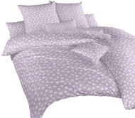 Dadka Povlečení krep Eliška bílá na fialovém 140×200, 70×90 cm - Povlečení