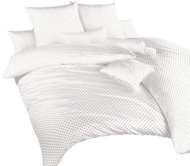 Dadka Povlečení krep Puntík béžový na bílém 140×200, 70×90 cm - Povlečení