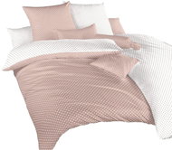 Dadka Povlečení krep Puntík bílý/béžový DUO 140×200, 70×90 cm - Povlečení