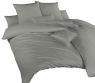 Dadka Povlečení satén šedá 140×200, 70×90 cm - Povlečení