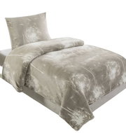 Jahu Linen microflannel Dandelion beige 140×200, 70×90 cm - Bed Linen