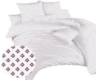 Dadka Povlečení bavlna Carré červené 140x200, 70x90 cm - Povlečení