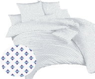 Dadka Povlečení bavlna Carré modré 140x200, 70x90 cm - Povlečení