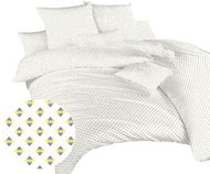 Dadka Povlečení bavlna Carré žluté 140x200, 70x90 cm - Povlečení