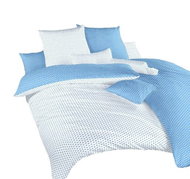 Dadka Povlečení bavlna Hvězdička bílá/světle modrá DUO 140x200, 70x90 cm - Povlečení