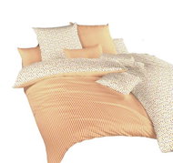 Dadka Linen cotton Flowers orange/Stripes 140x200, 70x90 cm - Bed Linen