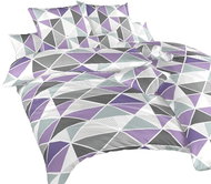 Dadka Povlečení krep Pyramidy fialové 140x200, 70x90 cm - Povlečení