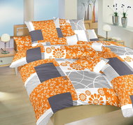 Dadka Povlečení flanel Bluemoon oranžový 140x220, 70x90 cm - Povlečení
