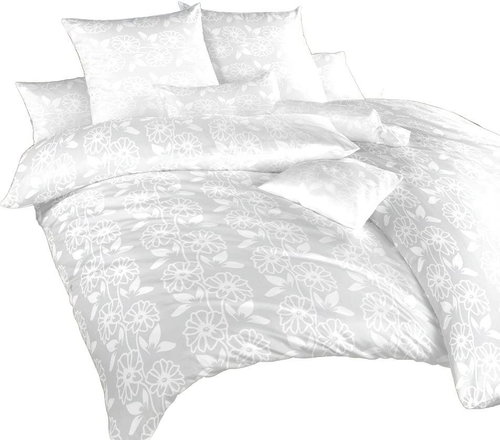 Dadka Linen damask Jiřiny white 140x200, 70x90 cm - Bed Linen - Main image