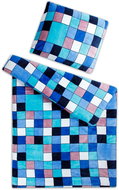 Svitap sleepwell Povlečení mikroflanel Kostky modré 140x200, 70x90 cm - Povlečení