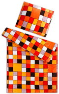 Svitap sleepwell Povlečení mikroflanel Kostky oranžové 140x200, 70x90 cm - Povlečení