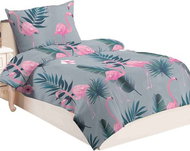 Jahu Linen included microflannel Flamingo grey 140x200, 70x90 cm - Bed Linen