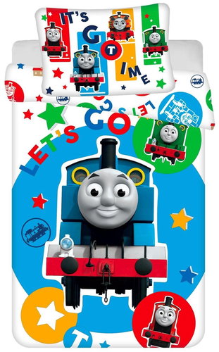 Jerry Fabrics Disney Bed Linen Thomas the Tank Engine "Lets go" Baby 100×135, 40×60cm - Children's Bedding - Main image