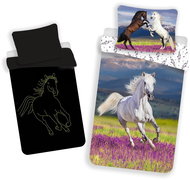 Jerry Fabrics Bed Linen Horse Glowing Effect 140×200, 70×90cm - Children's Bedding