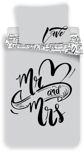 Jerry Fabrics Bed Linen Mr and Mrs 140×200, 70×90cm - Children's Bedding - Main image