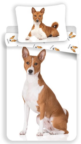 Jerry Fabrics Bed Linen Photo Print Basenji 140x200, 70x90cm - Children's Bedding - Main image