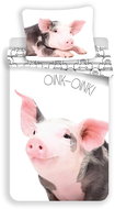 Jerry Fabrics Bed Linen Photo Print Piglet White 140x200, 70x90cm - Children's Bedding