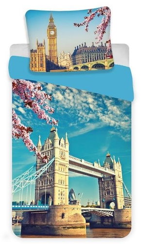 Jerry Fabrics Bed Linen Photo Print London Blue 140x200, 70x90cm - Children's Bedding - Main image