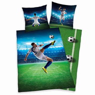 Herding Linen Cotton Footballer 140x200, 70x90cm - Children's Bedding
