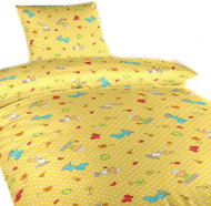 Dadka Cotton Bed Linen Sheep Small Yellow 140x200, 70x90cm - Children's Bedding