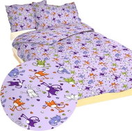 Dadka Cotton Bed Linen Cats Purple 90x130, 45x60cm - Children's Bedding