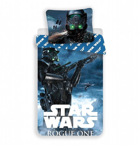 Jerry Fabrics Cotton Linen Star Wars Rogue One 140x200, 70x90cm - Children's Bedding - Main image