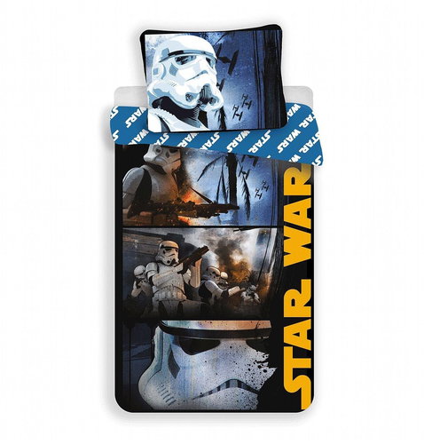 Jerry Fabrics Cotton Linen Star Wars Stormtroopers 140x200, 70x90cm - Children's Bedding - Main image