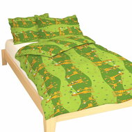 Dadka Crepe Bed Linen Giraffe Green 90x130, 45x60cm - Children's Bedding