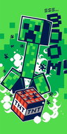 Jerry Fabrics Minecraft Boom 70x140 cm - Children's Bath Towel