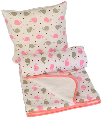 Svitap Sleepwell Baby Toddler Set Whale Pink - Bedding Set - Main image