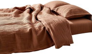 Dadka Linen muslin 140 × 200, 70 × 90 cm brown - Bed Linen