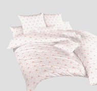 Dadka cotton Krystal salmon on white 140×200, 70×90 cm - Bed Linen