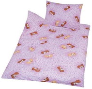 Hybler textile cotton Bear flower pink 90×130, 45×60 cm - Children's Bedding