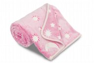 Svitap Sleepwell Dětská mikroplyšová svítící deka Hvězdy růžové  - Deka