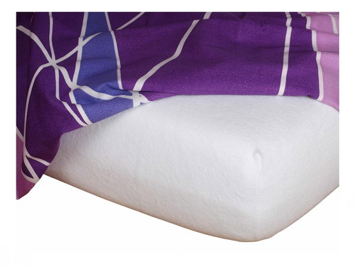 Dadka Terry white 60×120×10 cm - Cot sheet - Main image
