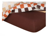 Dadka Jersey dark brown 140×200×18 cm - Bedsheet
