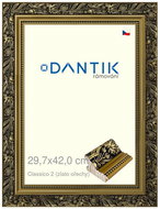 DANTIK frame 29,7 × 42, Claico 2 gold walnut plexi clear - Photo Frame