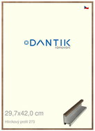 DANTIK frame 29,7 × 42, ALU profile 7273 Wenge veneer plexi clear - Photo Frame