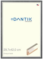 DANTIK frame 29,7 × 42, EVOQUE grey plexi clear - Photo Frame