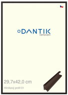 DANTIK frame 29,7 × 42, ALU profile 7001 Brown matt plexi clear - Photo Frame
