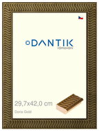 DANTIK frame 29,7 × 42, Doria Gold plexi clear - Photo Frame