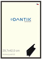 DANTIK frame 29,7 × 42, ALU profile 7022 Black matt plexi clear - Photo Frame