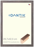 DANTIK frame 29,7 × 42, KASSETTE dark grey plexi clear - Photo Frame