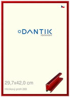 DANTIK frame 29,7 × 42, ALU profile 7269 Red Trumalin polished plexi clear - Photo Frame