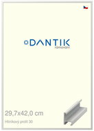 DANTIK frame 29,7 × 42, ALU profile 6030 White matt plexi clear - Photo Frame