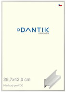 DANTIK frame 29,7 × 42, ALU profile 6030 veneer white plexi clear - Photo Frame