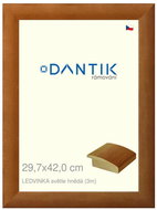 DANTIK frame 29,7 × 42, LEDVINKA light brown plexi clear - Photo Frame