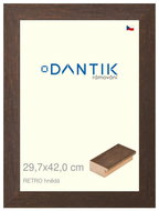 DANTIK frame 29,7 × 42, RETRO brown plexi clear - Photo Frame