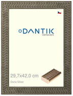 DANTIK frame 29,7 × 42, Doria Silver plexi clear - Photo Frame