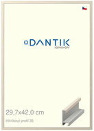 DANTIK frame 29,7 × 42, ALU profile 6035 Ivory veneer plexi clear - Photo Frame